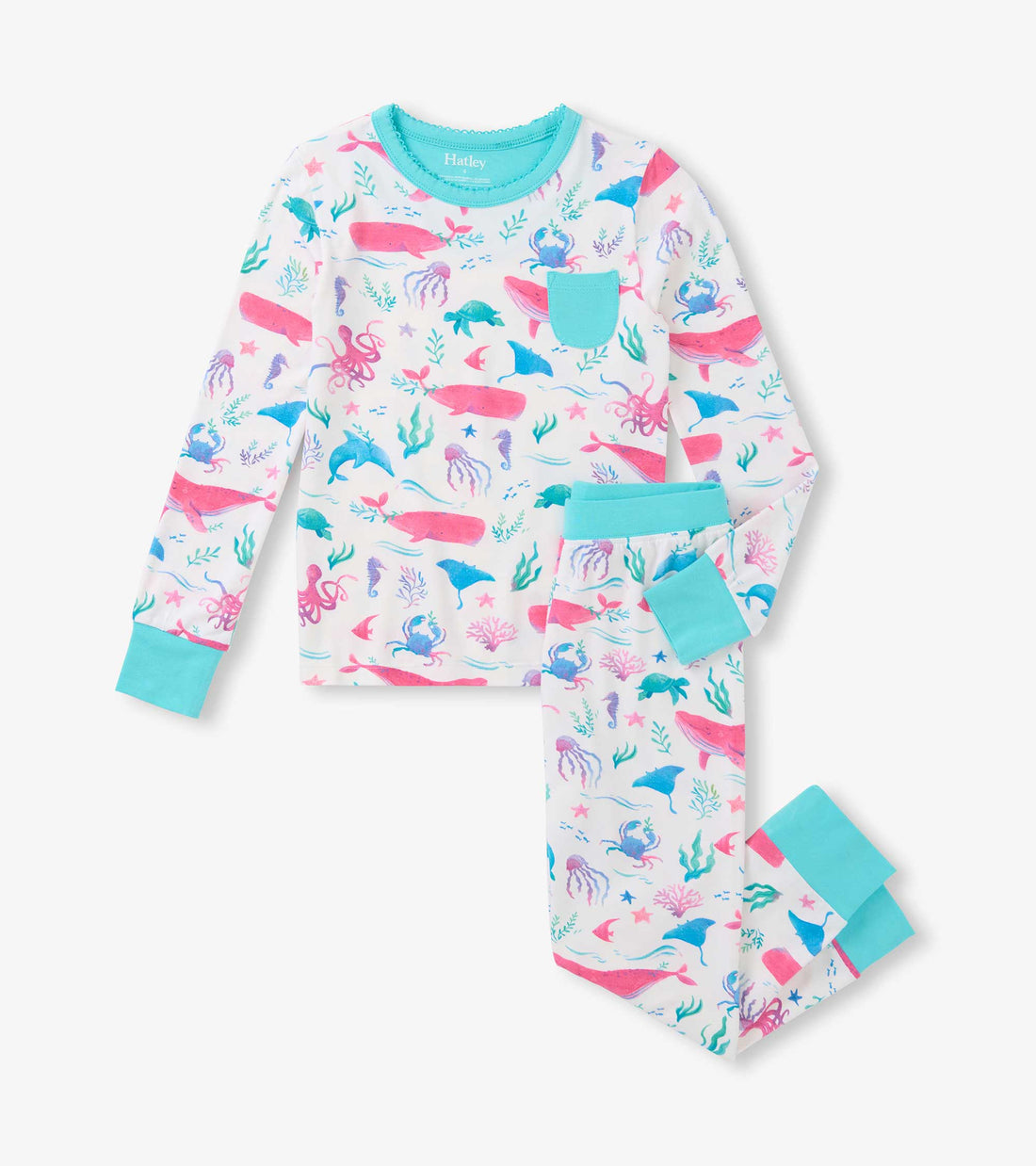 Painted Sealife Bamboo Pajama Set- Hatley