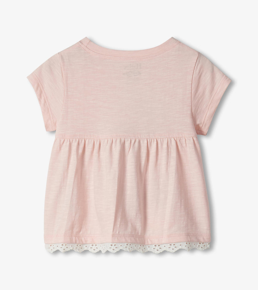 Elephant Eyelet Trim Tee and Short Set- Hatley