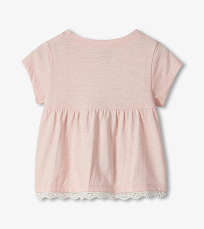 Elephant Eyelet Trim Tee and Short Set- Hatley