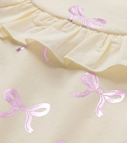 Hatley: Foil Bows Ruffle Dress