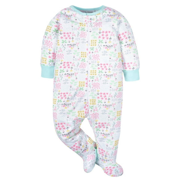 Girl Footed Sleeper- Onesie Brand