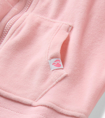 Hatley: Orchid Pink Velour Full Zip Hoodie