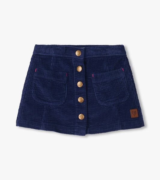 Hatley: Patriot Blue A-Line Corduroy Skirt