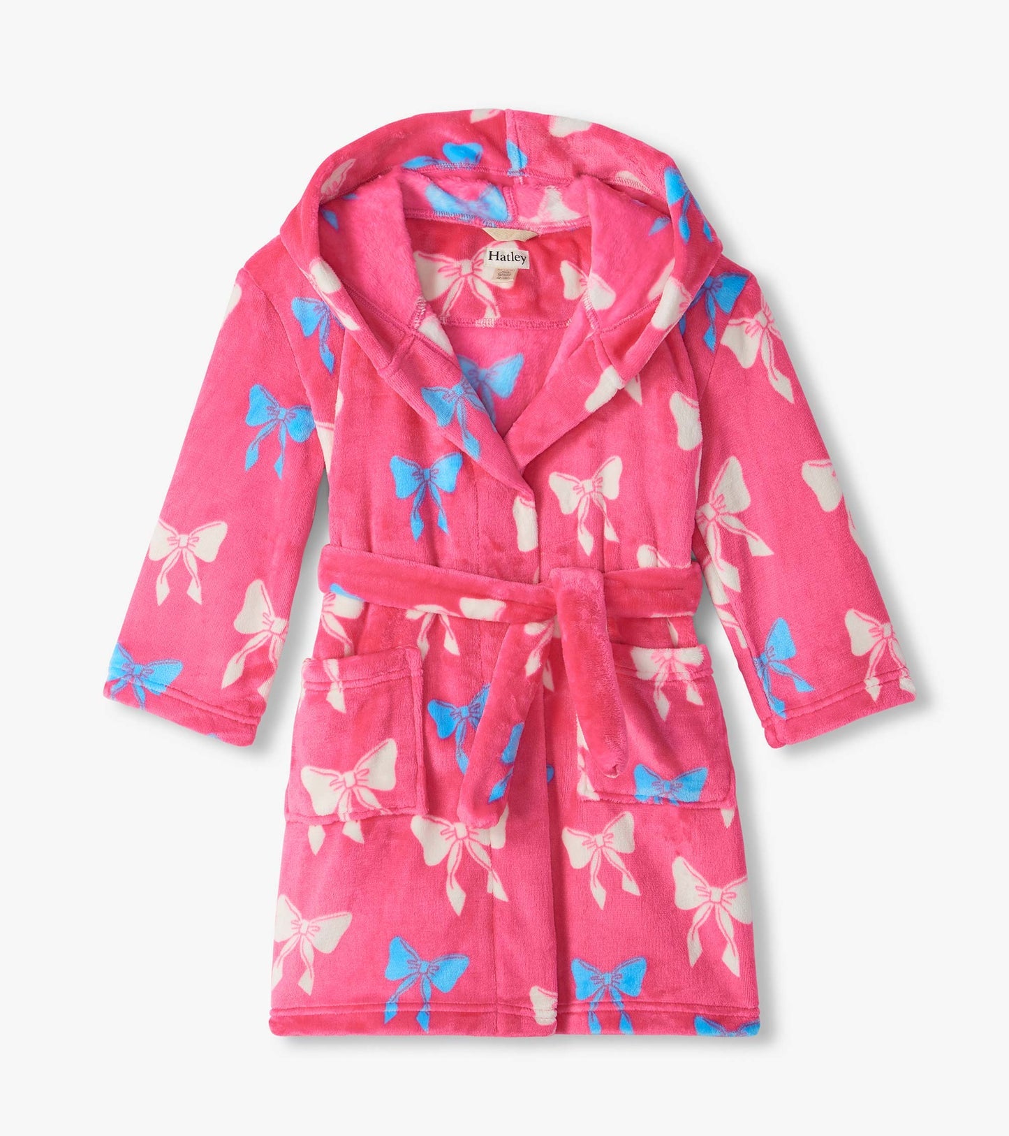 Hatley: Big Big Bows Fuzzy Fleece Robe
