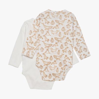 Fixoni: 2 Pc, Long Sleeve Onsies, Seals And Whales