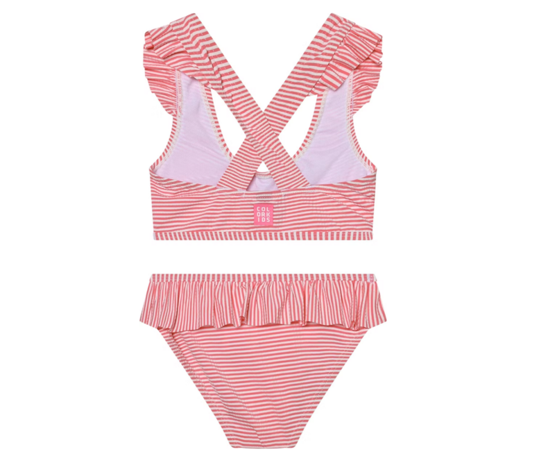 Pink Lemonade Stripes Bikini- Colour Kids