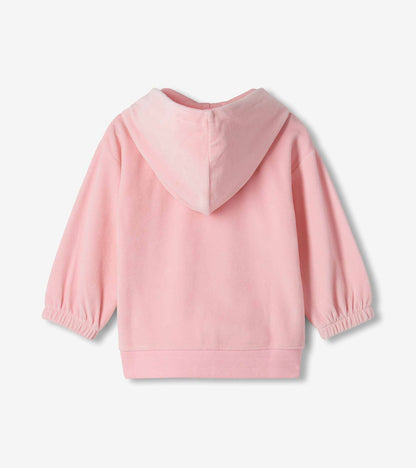 Hatley: Orchid Pink Velour Full Zip Hoodie