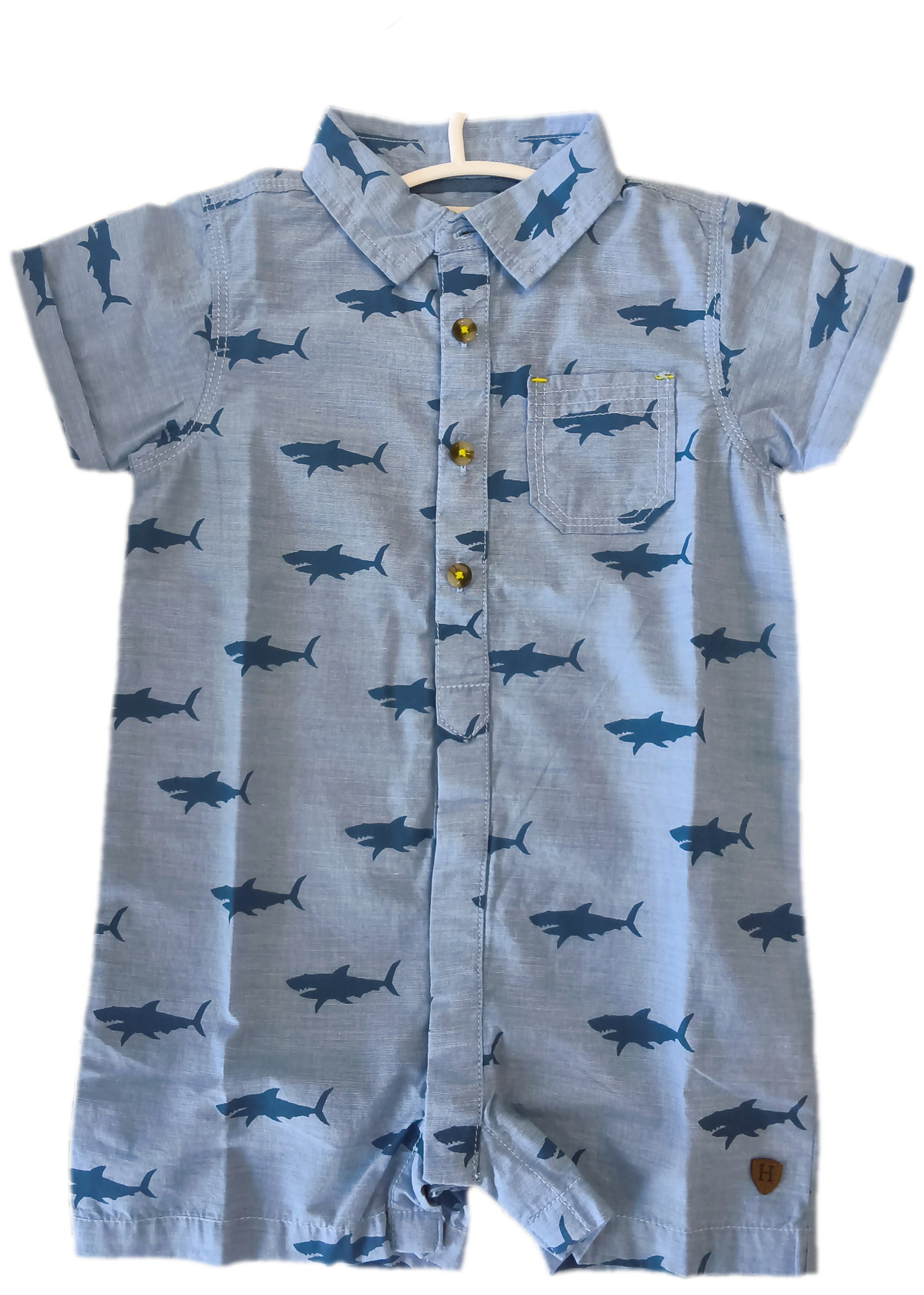 Baby Shark Woven Romper