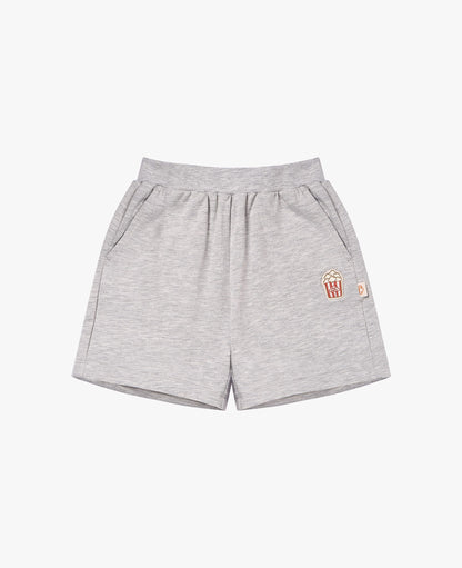Petite Revery Fog Grey Popcorn Shorts