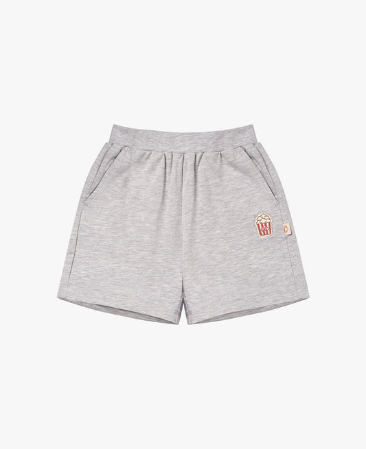 Petite Revery Fog Grey Popcorn Shorts