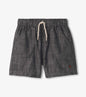 Dark Grey Chambray Woven Shorts- Hatley