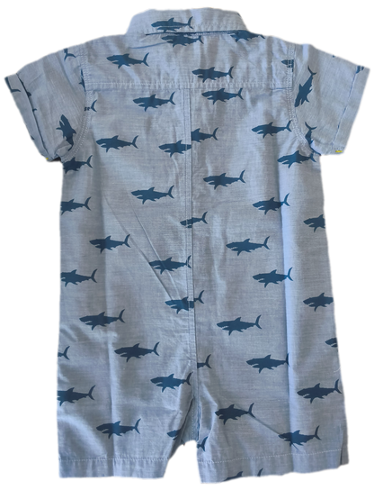 Baby Shark Woven Romper