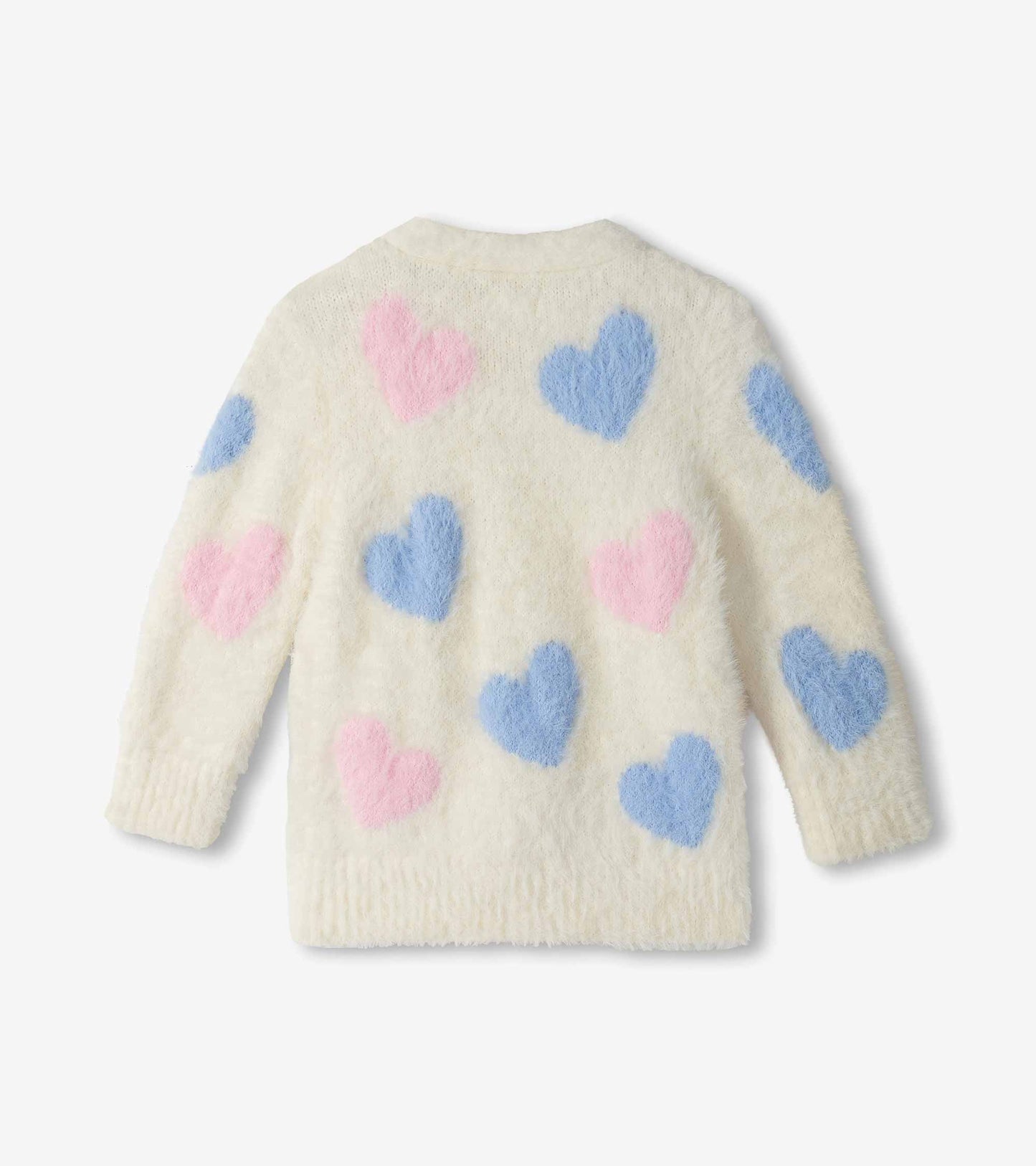 Hatley: Jumbo Hearts Fuzzy Cardigan