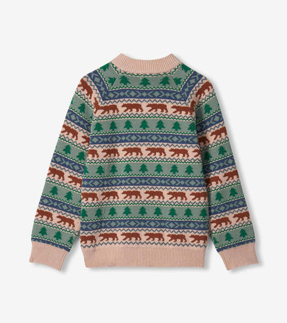 Hatley: Big Bear Fair Isle Mock Neck Sweater