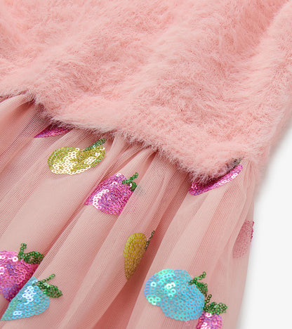 Hatley: Apple Orchard Fuzzy Mixed Dress