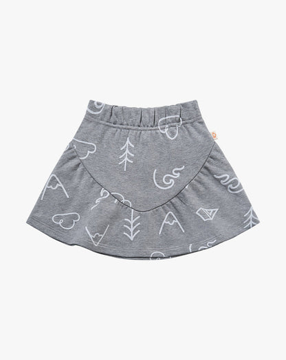 French Terry Skirt - Winter Trails