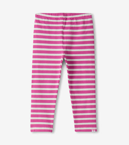 Hatley: Rose Violet Stripes Jersey Leggings
