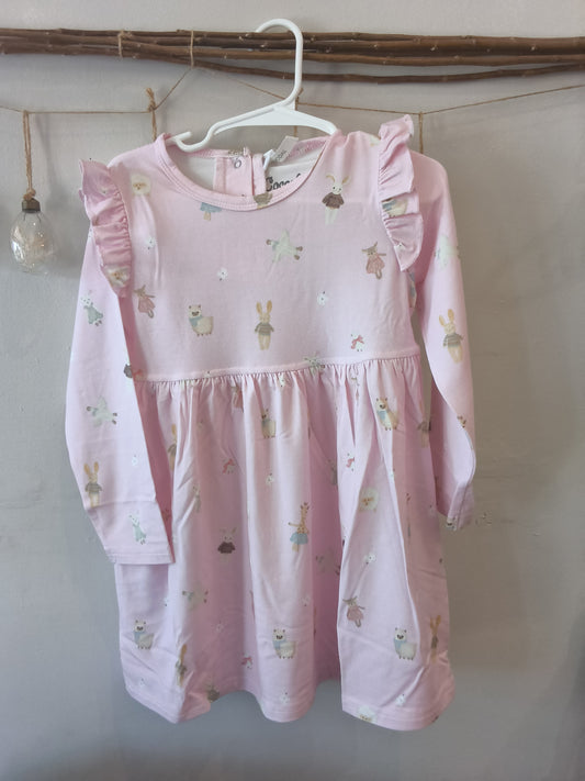 Coccoli: Plush On Light Pink Dress