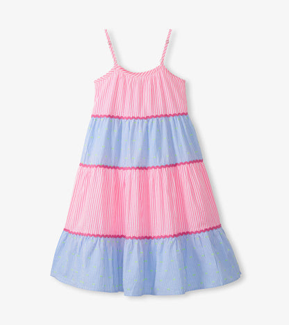 Mixed Seersucker Strappy Midi Dress- Hatley
