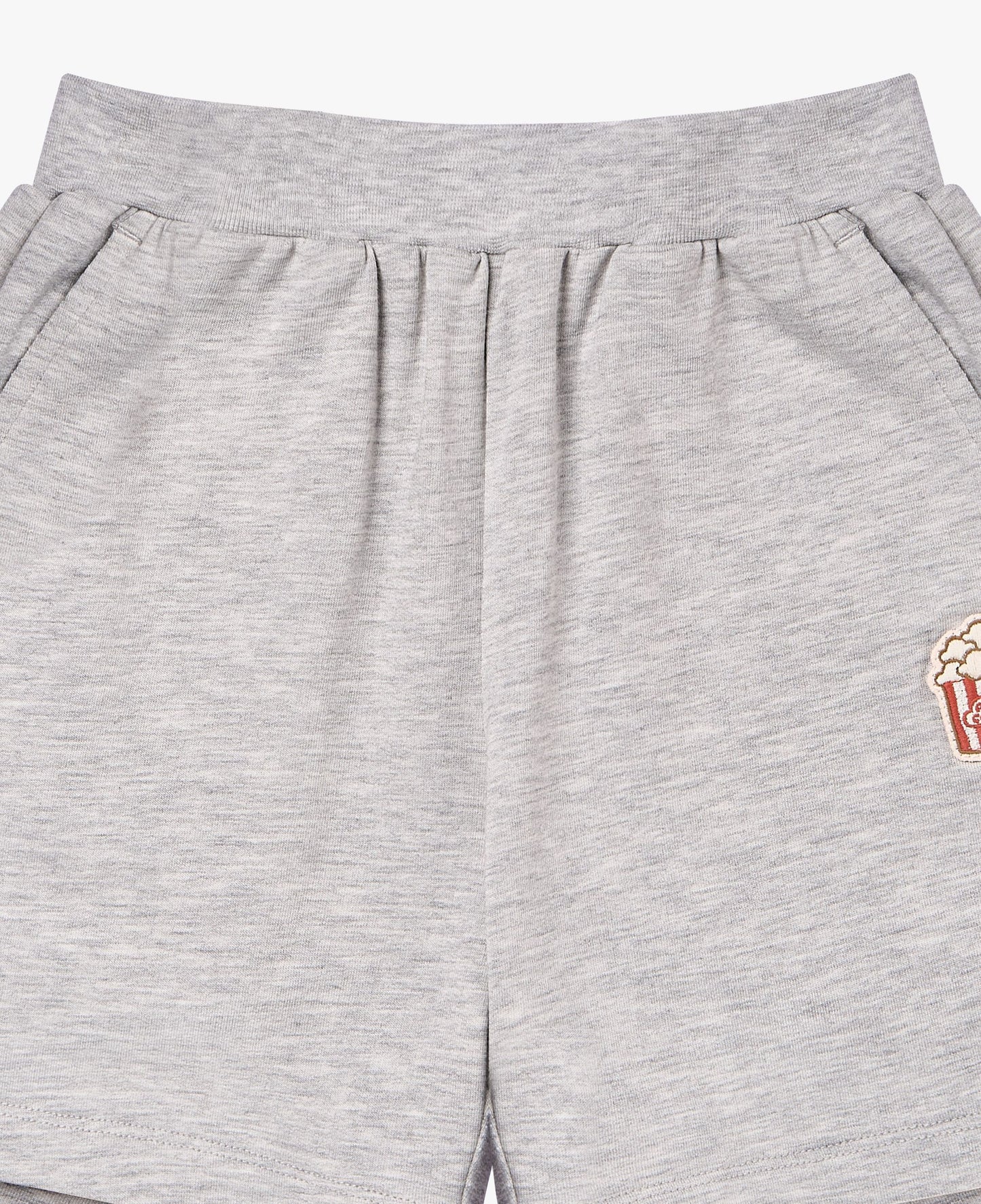 Petite Revery Fog Grey Popcorn Shorts