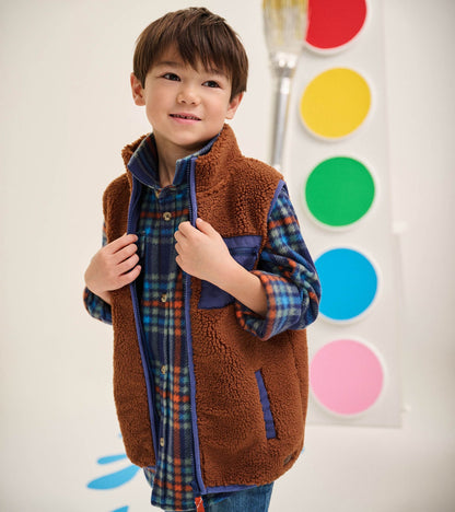 Hatley: Tortoise Shell Faux Shepa Vest