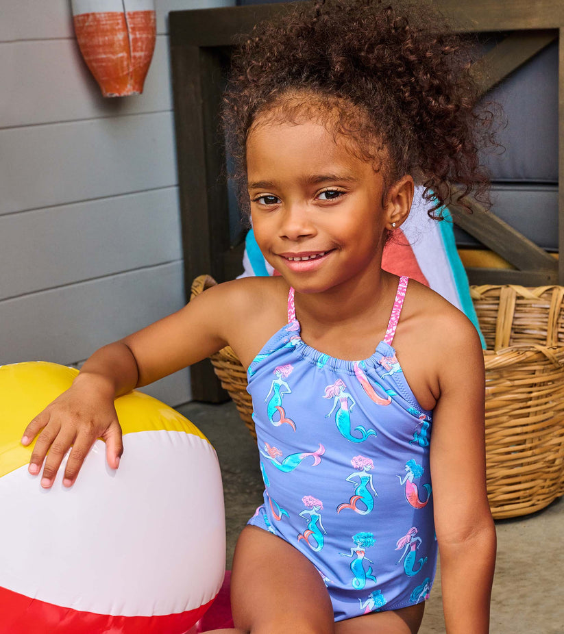 Salty Mermaid Gather Front Swimsuit- Hatley