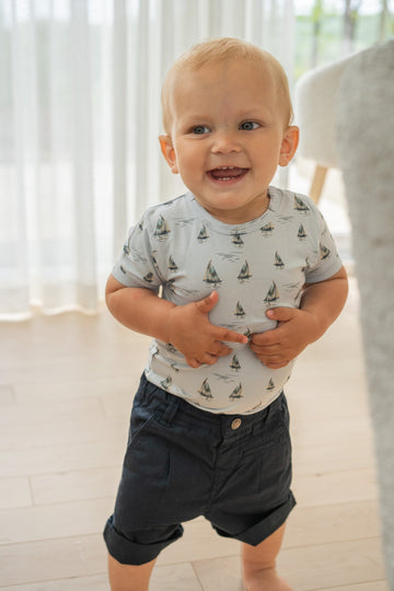 Blue Sailboats Jumpsuit- Fixoni