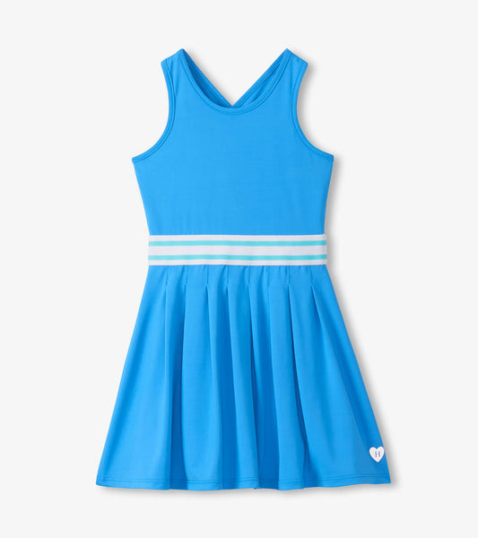 Malibu Blue Pleated Active Dress