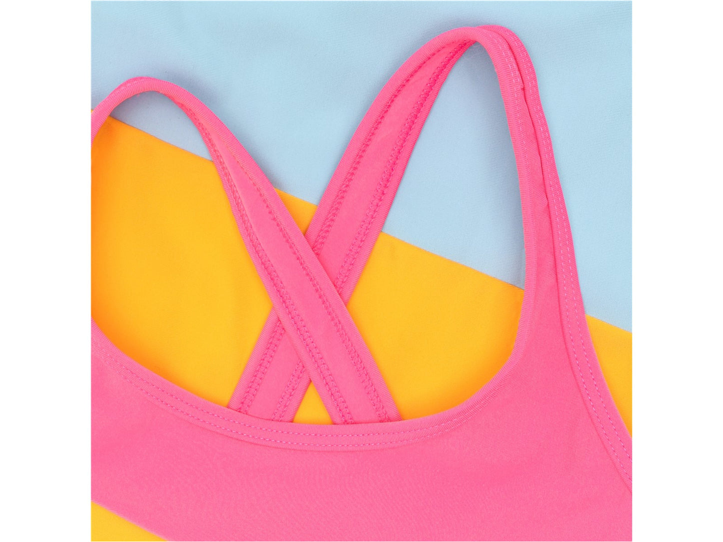 Swimsuit Colorblock Pink Lemonade- Colour Kids