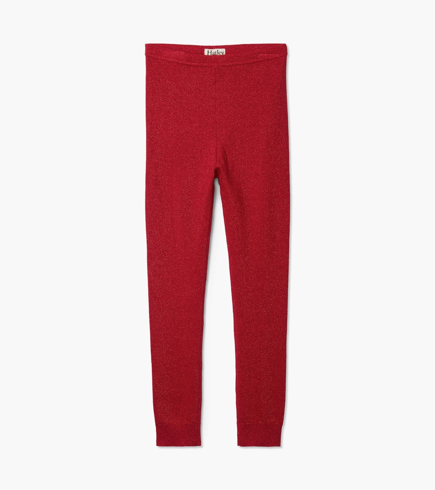 Hatley: Red Shimmer Knit Leggings