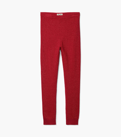 Hatley: Red Shimmer Knit Leggings