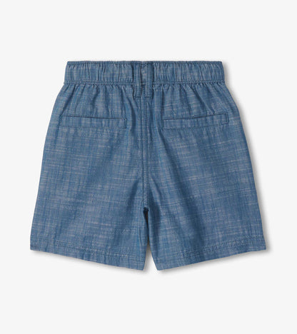 Indigo Blue Chambray Woven Shorts- Hatley