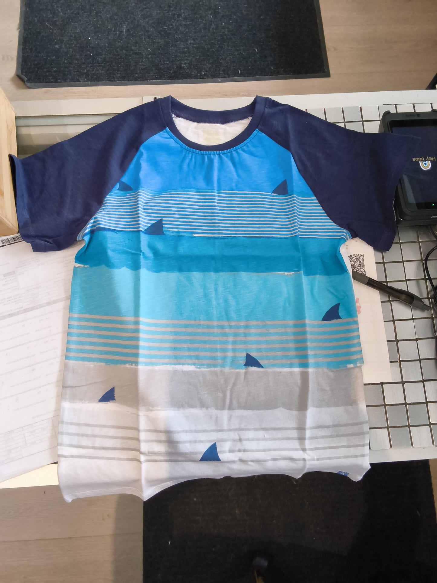 Fin Stripes Raglan Tee- Hatley