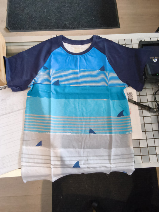 Fin Stripes Raglan Tee- Hatley