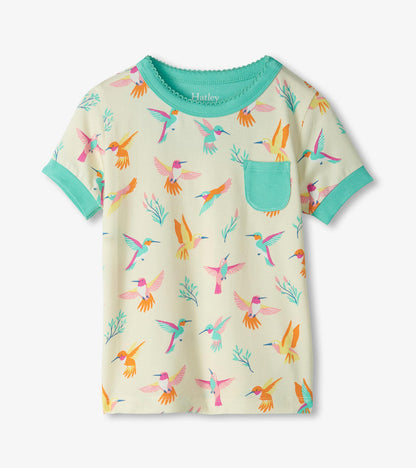 Springtime Hummingbirds Bamboo Short Pajama Set- Hatley