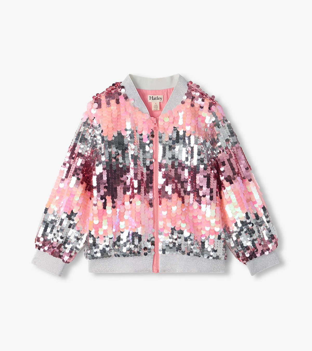 Hatley: Blossom Gradient Sequin Bomber Jacket