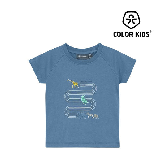 Come Along With Me Light Blue Tee- Colour Kids