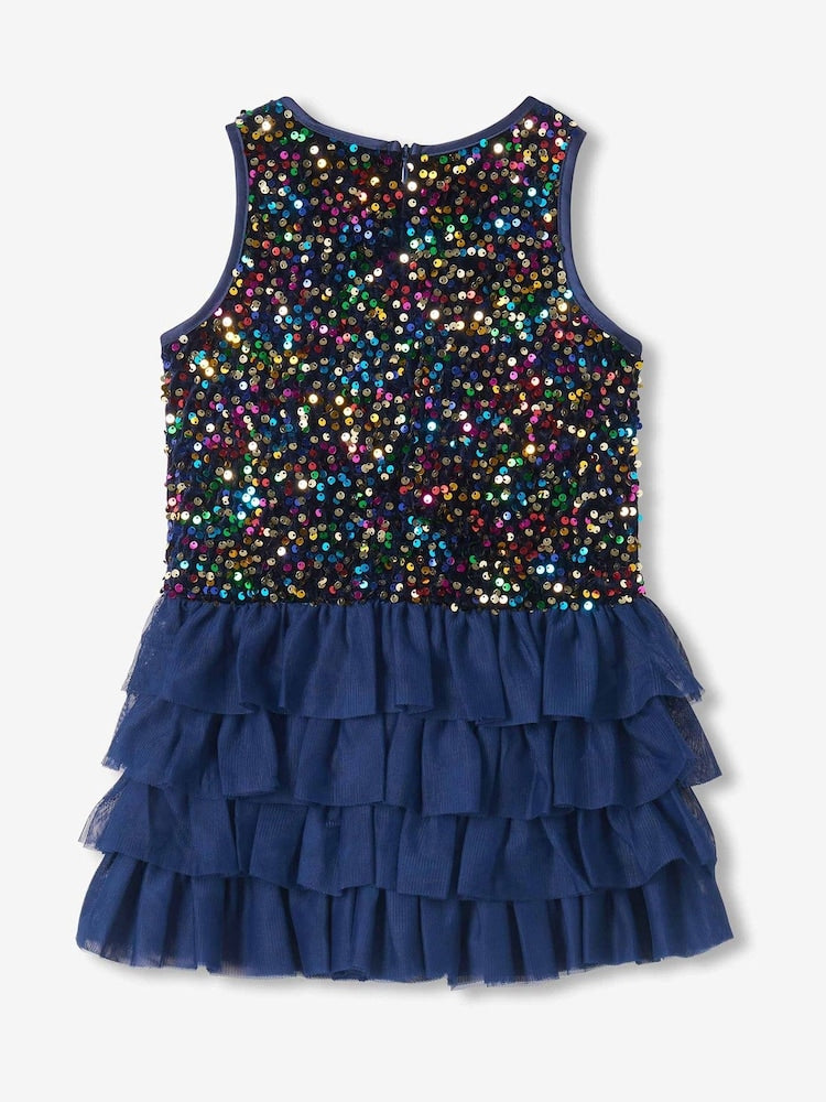 Hatley: Rainbow Coins Sequin And Tulle Dress
