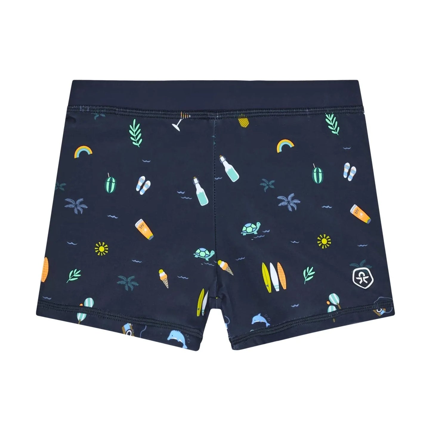 Navy Blue Beach Life Swim Shorts- Colour Kids