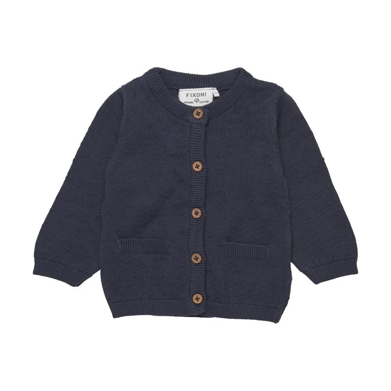 Navy Blue Cardigan- Fixoni