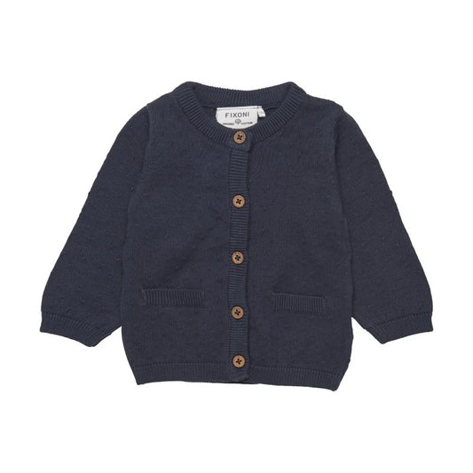 Navy Blue Cardigan- Fixoni