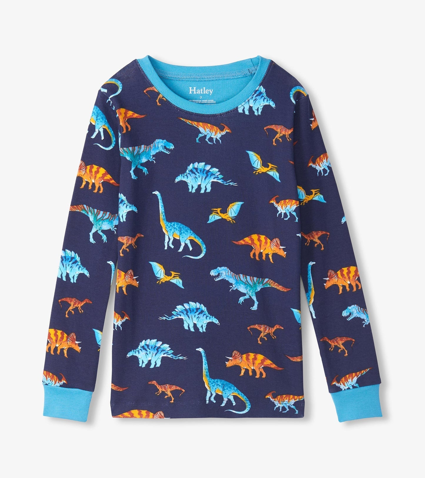 Hatley: Colourful Dinos Cotton Rib Pajama Set
