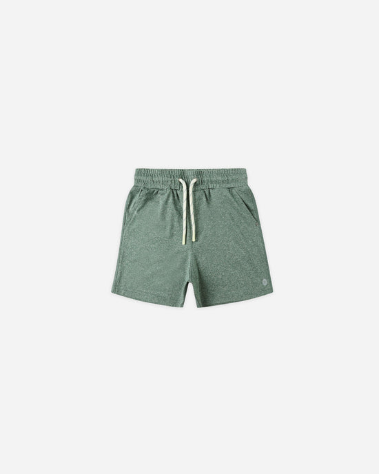 Oceanside Tech Short || Heathered Green- Rylee + Cru