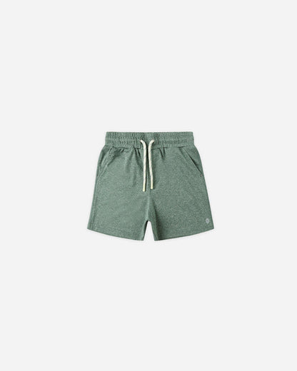 Oceanside Tech Short || Heathered Green- Rylee + Cru