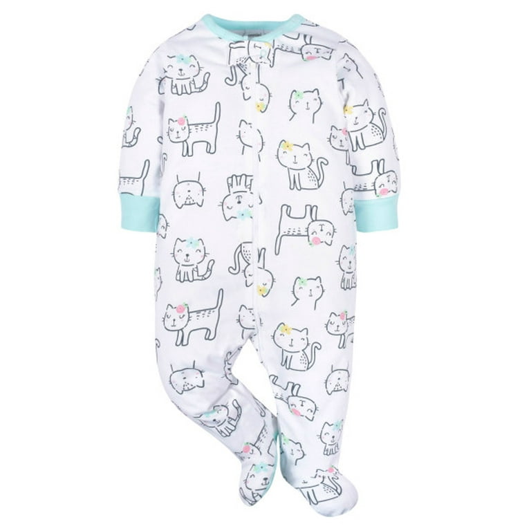Girl Footed Sleeper- Onesie Brand
