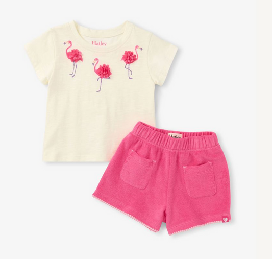 Flamingo Tee and Short Set- Hatley