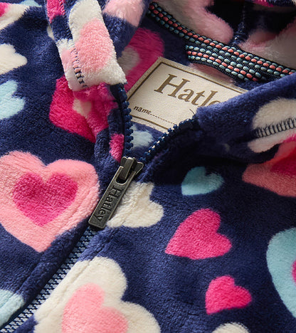 Hatley: Bunches Of Hearts Fleece Zip-up Hoodie