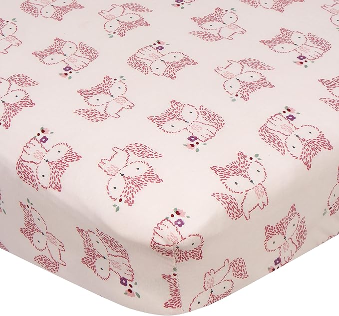 Fitted Fox Crib Sheet- Gerber