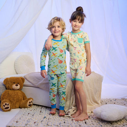 Springtime Hummingbirds Bamboo Short Pajama Set- Hatley