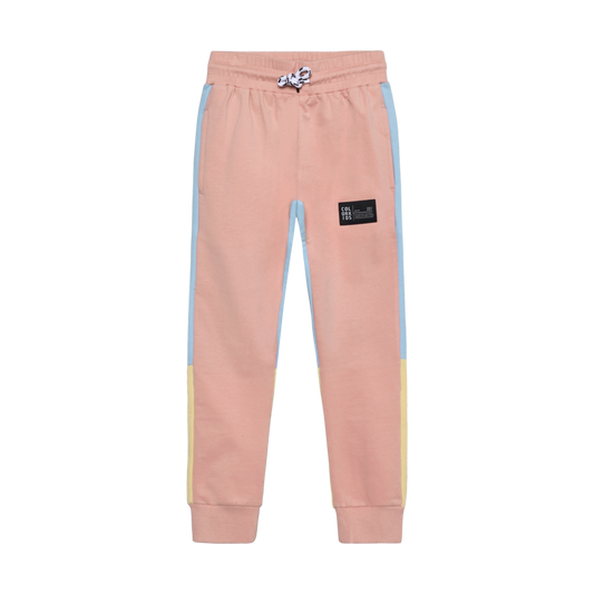 Sweat Pants Pink & Yellow Colourblock- Colour Kids